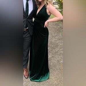 Revelry Deep Green Velvet Gown
